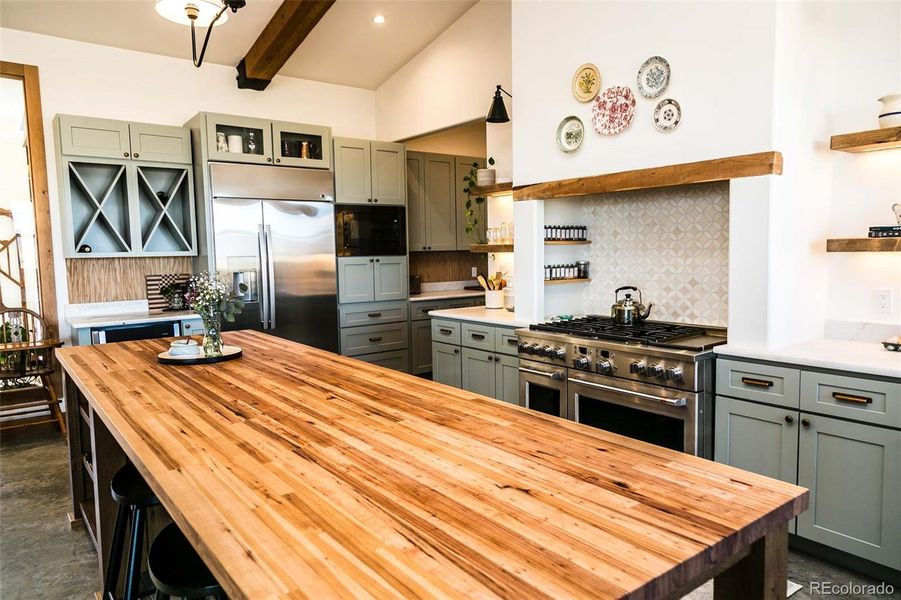 11 foot custom hickory island with electricity