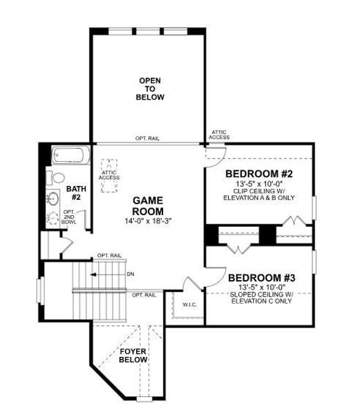 2D floor plan layout of this home in Cascades at Onion Creek, Austin, TX (Image 4). 2D floor plan layout of this home in Cascades at Onion Creek, Austin, TX (Image 4).