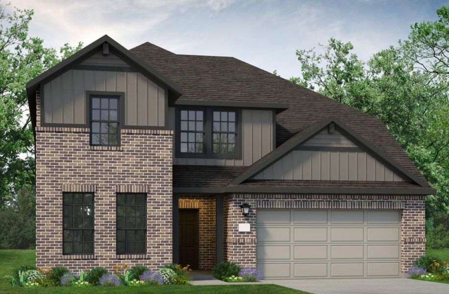 Representative exterior photo of a completed home built from the Nueces by UnionMain Homes in Lake Breeze, Lavon, TX (Image 28).