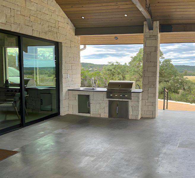 Clubhouse outdoor cooking area