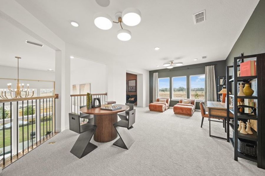 Furnished interior view inside a new home in Meridiana 40', 65', Manvel (Image 18). Furnished interior view inside a new home in Meridiana 40', 65', Manvel (Image 18).