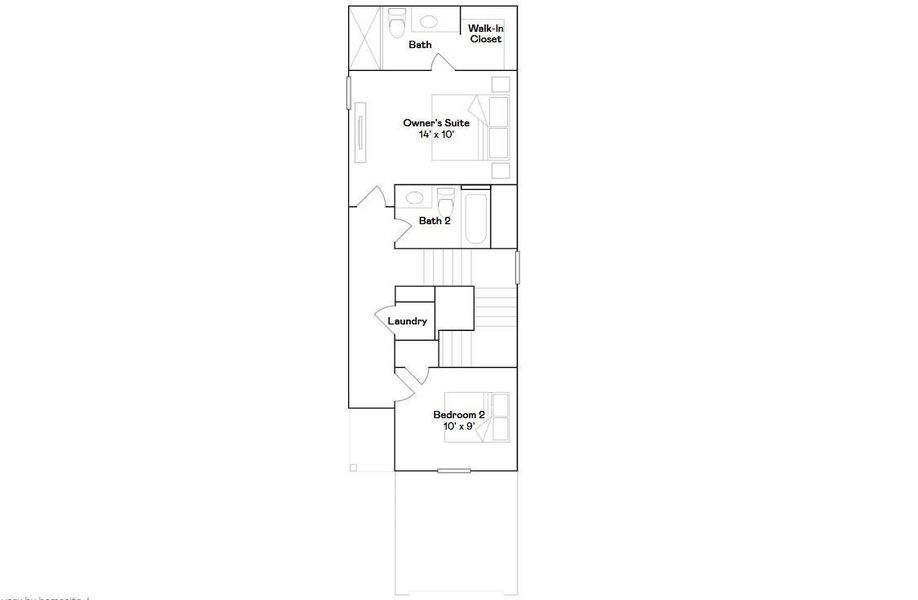 2D floor plan layout of this home in Villages of Greystone, Conroe, TX (Image 3).