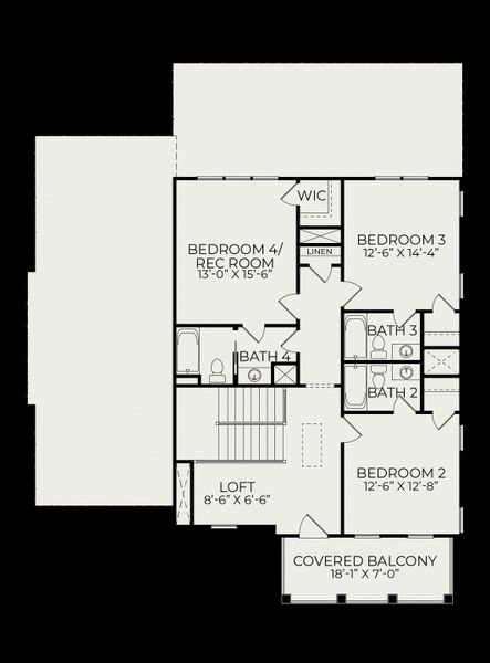 2D floor plan layout of this home in Charleston Proper, Johns Island, SC (Image 4).