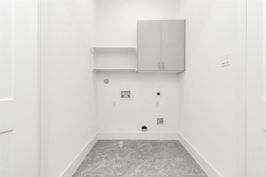 Spacious utility room.