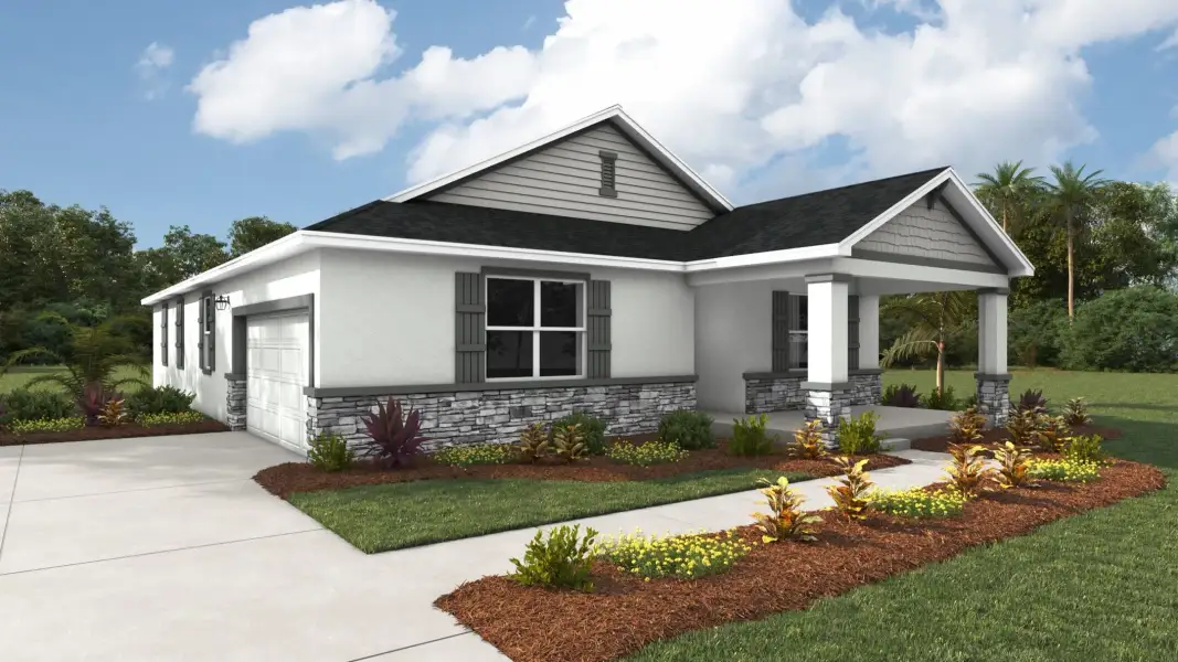 Representative exterior photo of a completed home built from the Cali by D.R. Horton in Pinellas County Spot Lots, Pinellas Park, FL (Image 20).