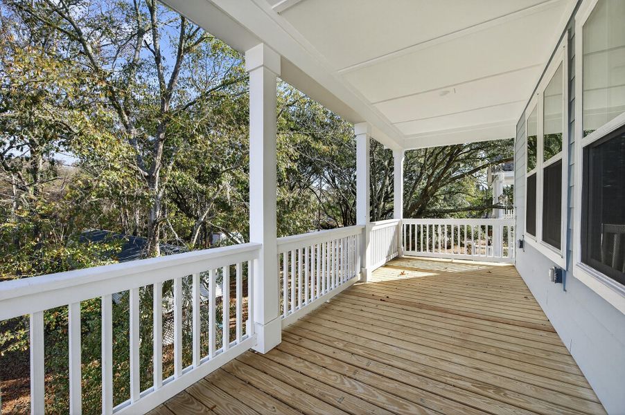 Exterior details and patio area of a home in Mount Pleasant Homes, Mount Pleasant (Image 3).