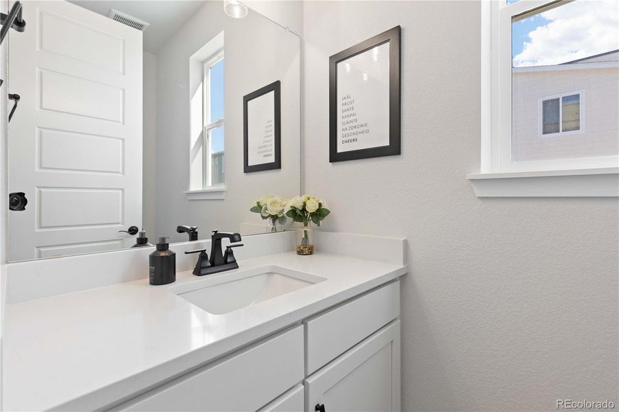 Furnished interior view inside a new home in Haskins Station, Arvada (Image 16). Furnished interior view inside a new home in Haskins Station, Arvada (Image 16).