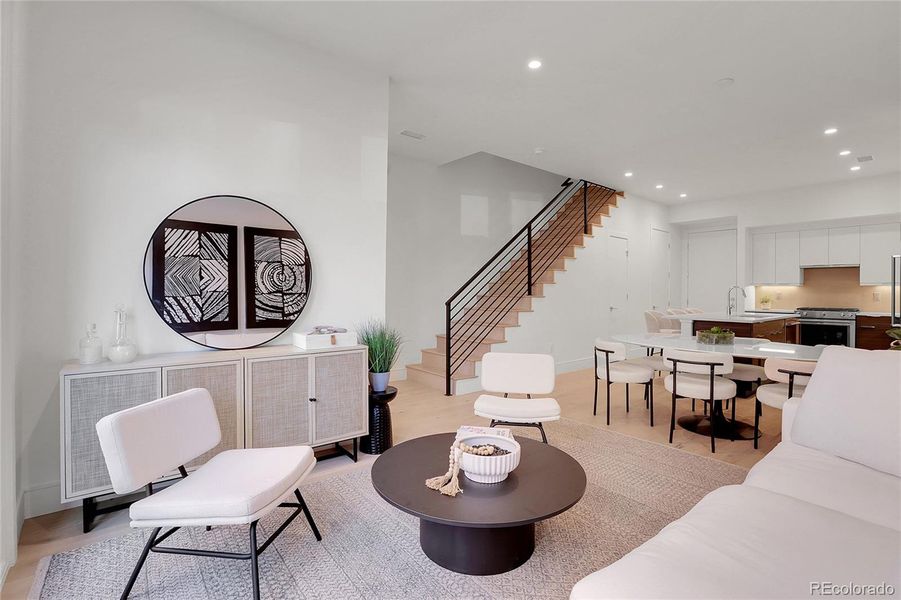 Furnished interior view inside a new home in , Denver (Image 11). Furnished interior view inside a new home in , Denver (Image 11).