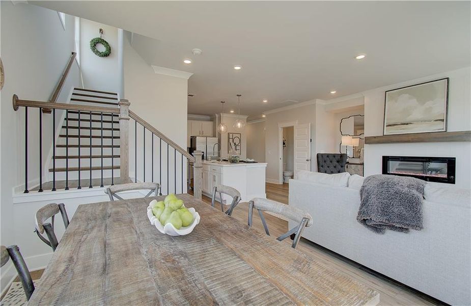 Furnished interior view inside a new home in The Towns at Auburn Station East, Auburn (Image 9).