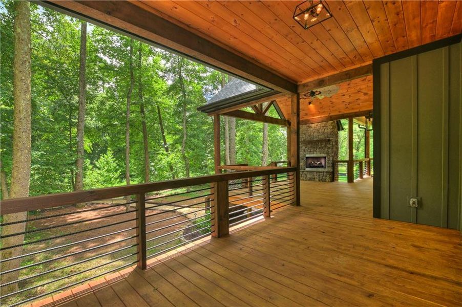Exterior details and patio area of a home in , Ellijay (Image 3).