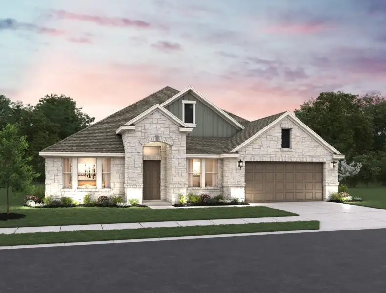 Representative exterior photo of a completed home built from the Avalon III by Ashton Woods in Saddlebrook Ranch, Schertz, TX (Image 6).