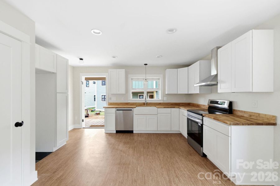 Kitchen with Butcher Block countertop