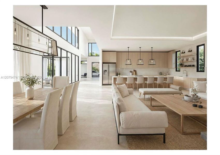 Furnished interior view inside a new home in , Miami (Image 5). Furnished interior view inside a new home in , Miami (Image 5).