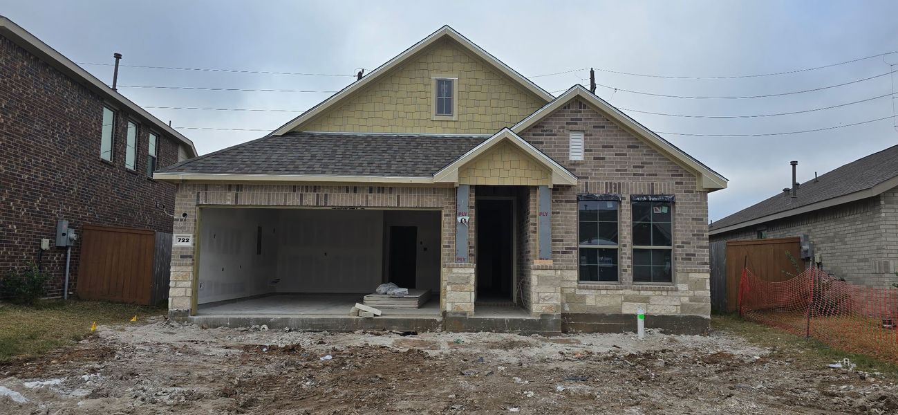 In-progress construction of a new home in Emberly  45', Beasley, TX (Image 4).