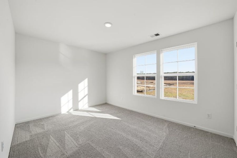 A room with windows.