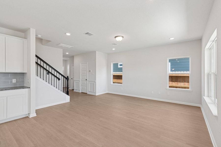 The Oriole II- Family Room. Home under construction. Sample floor plan photo used for illustrative purposes only. Upgrades, selections options, and colors will vary. The Oriole II- Family Room. Home under construction. Sample floor plan photo used for illustrative purposes only. Upgrades, selections options, and colors will vary.