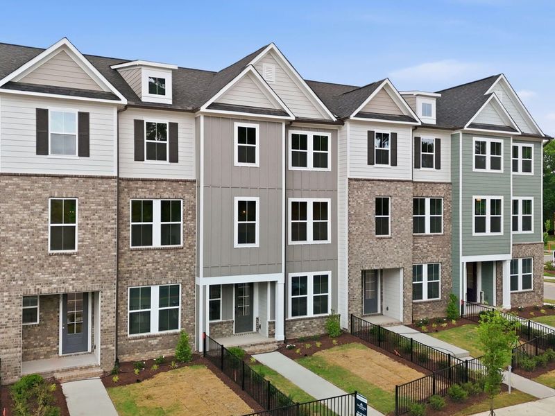 Front exterior of a new home in Camden Park, Knightdale, NC, highlighting curb appeal (Image 28).