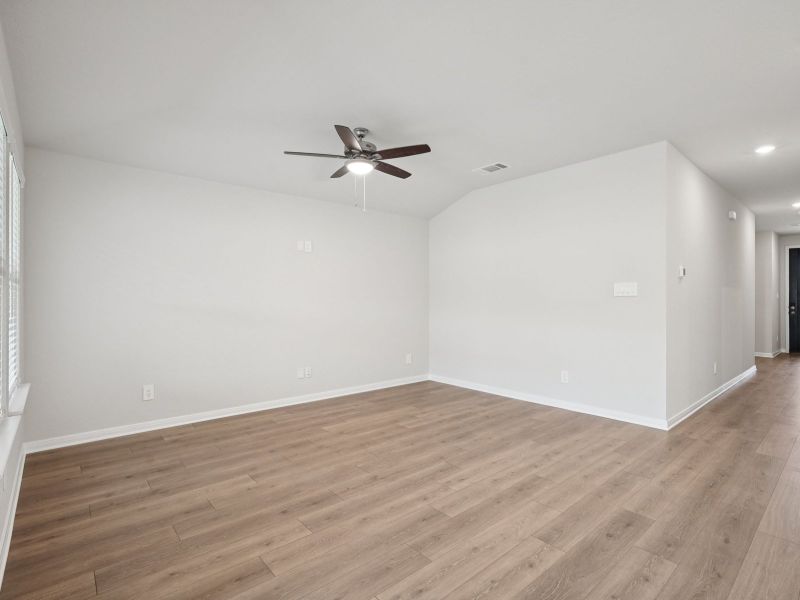 Living room in the Briscoe floorplan at a Meritage Homes community. Living room in the Briscoe floorplan at a Meritage Homes community.