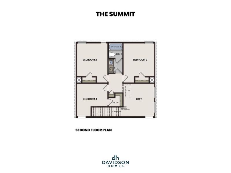 2D floor plan layout for the The Summit A by Davidson Homes LLC in Morgan Meadows, San Antonio, TX (Image 4). 2D floor plan layout for the The Summit A by Davidson Homes LLC in Morgan Meadows, San Antonio, TX (Image 4).