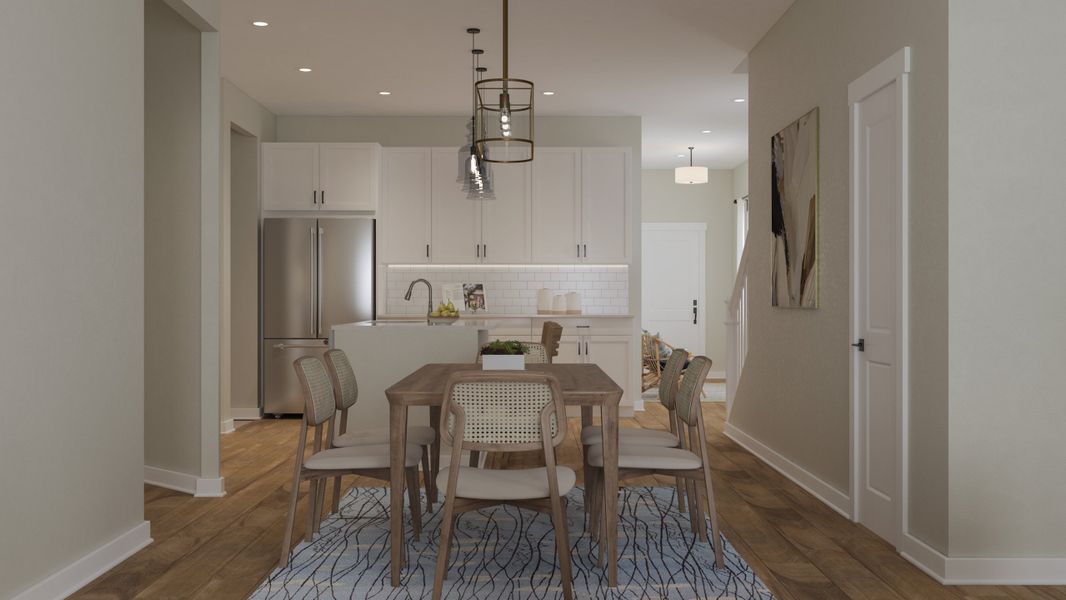Representative furnished interior of a home built from the Addison by Beazer Homes in Ashley Walk Townes, Charleston (Image 5).
