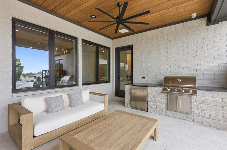 Exterior details and patio area of a home in , Heath (Image 21).