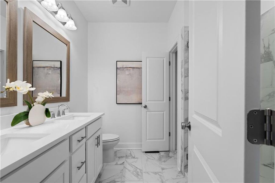 Furnished interior view inside a new home in Market Square at Sawnee Village, Cumming (Image 19).