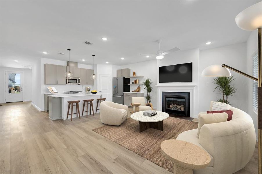 Furnished interior view inside a new home in Aspire at Reunion, Newark (Image 23).