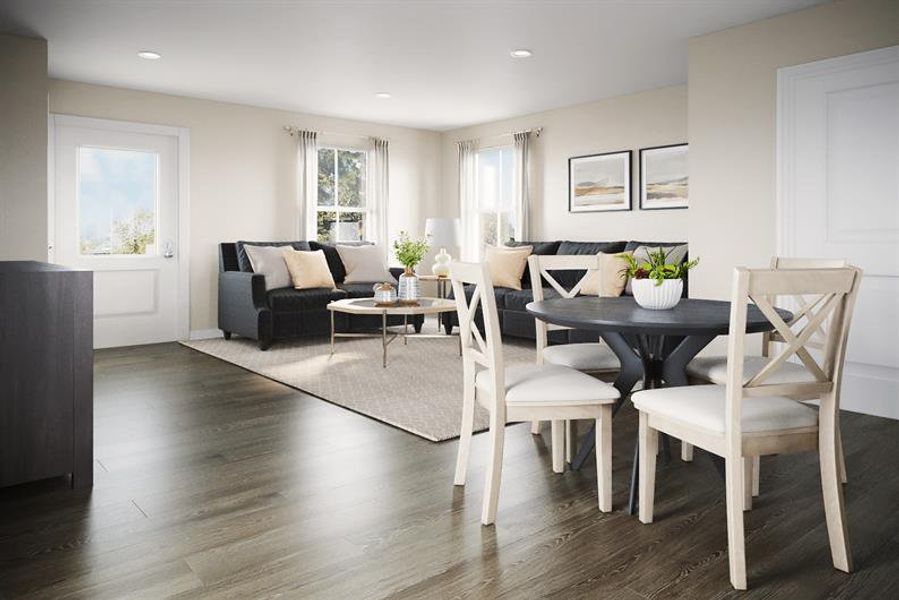 Representative furnished interior of a home built from the Parker by Ryan Homes in Royal Oaks Single-Family Homes, Hardeeville (Image 4).