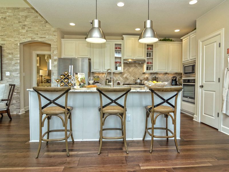 Representative furnished interior of a home built from the The Jewel by David Weekley Homes in Davis Ranch 50', San Antonio (Image 5). Representative furnished interior of a home built from the The Jewel by David Weekley Homes in Davis Ranch 50', San Antonio (Image 5).