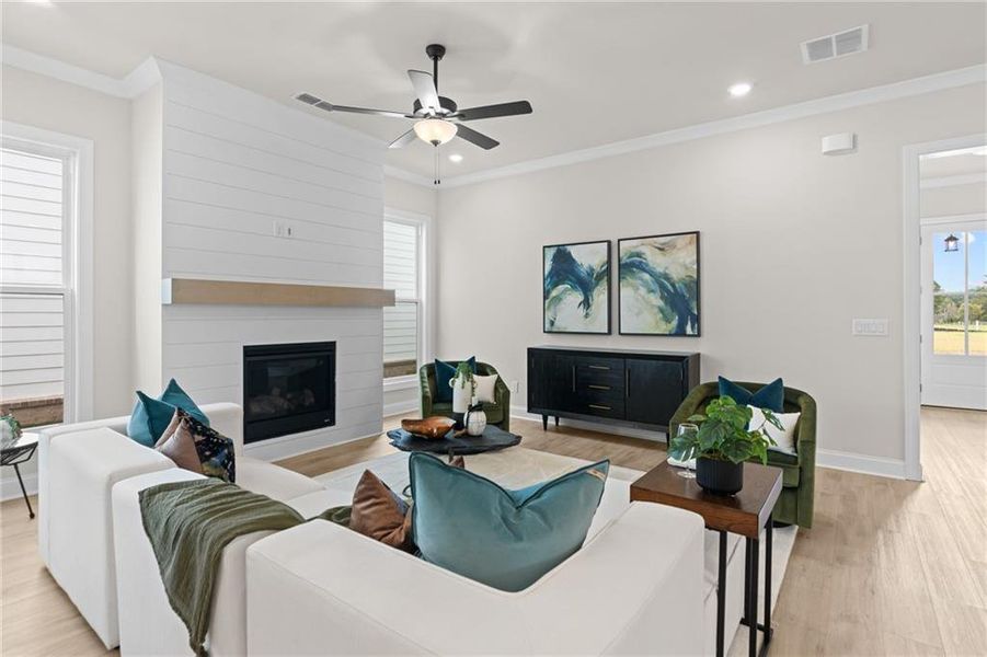 Furnished interior view inside a new home in Promenade at Sawnee Village, Cumming (Image 38).