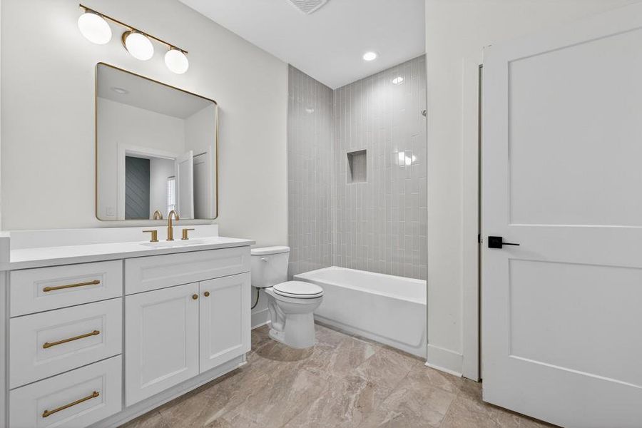 Furnished interior view inside a new home in Skyview On Broad, Sugar Hill (Image 11). Furnished interior view inside a new home in Skyview On Broad, Sugar Hill (Image 11).