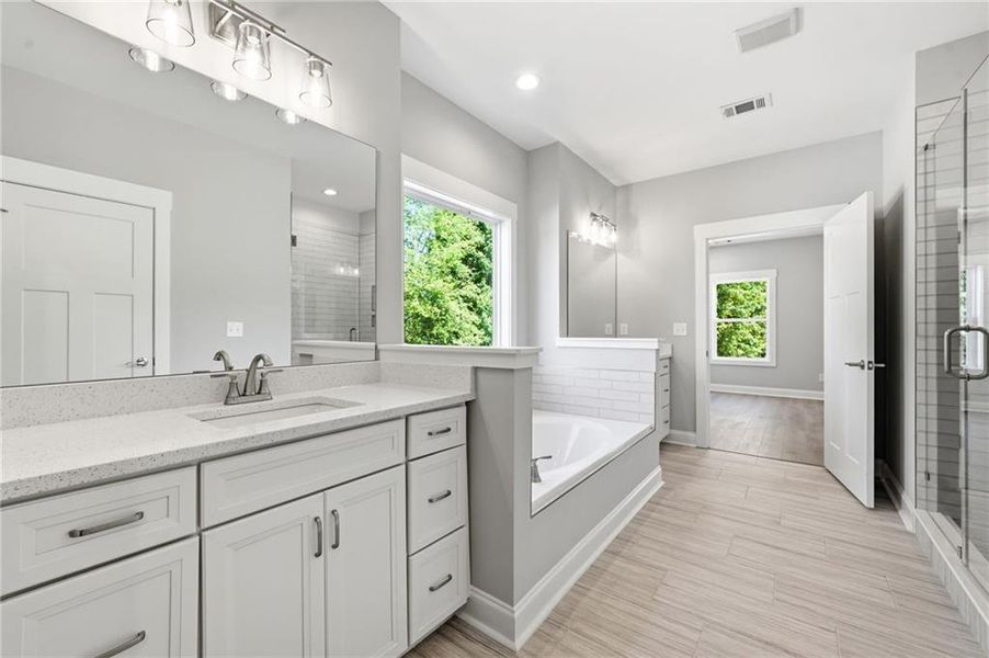 Furnished interior view inside a new home in , Monroe (Image 6).