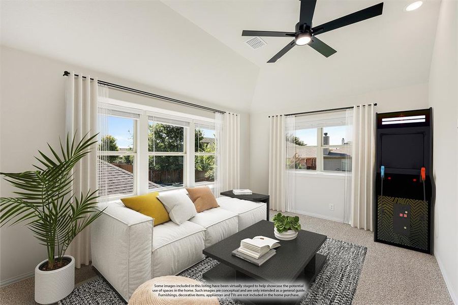 Furnished interior view inside a new home in Glenwood Meadows, Denton (Image 4). Furnished interior view inside a new home in Glenwood Meadows, Denton (Image 4).