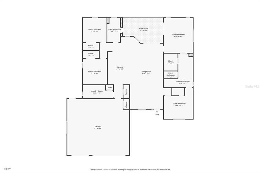 2D floor plan layout of this home in , New Smyrna Beach, FL (Image 6).