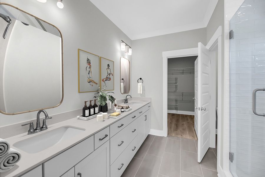 Representative furnished interior of a home built from the Bates II - Vanguard Collection by Mungo Homes in Grand Park, Leland (Image 7).