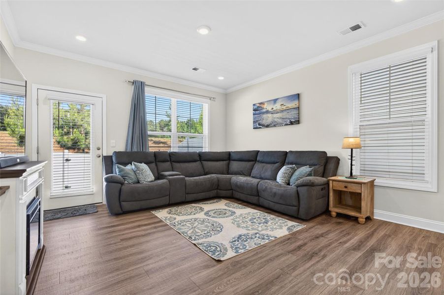 Spacious family room.