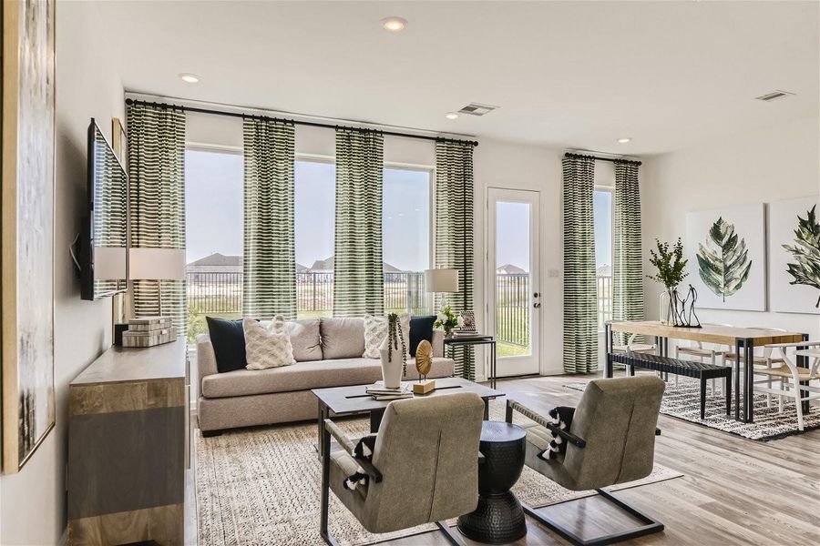 Furnished interior view inside a new home in Bridgeland, Cypress (Image 6).