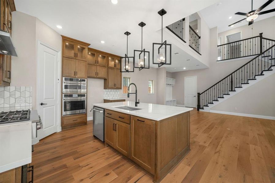 Furnished interior view inside a new home in Fields Villas - Darling Homes, Frisco (Image 5).