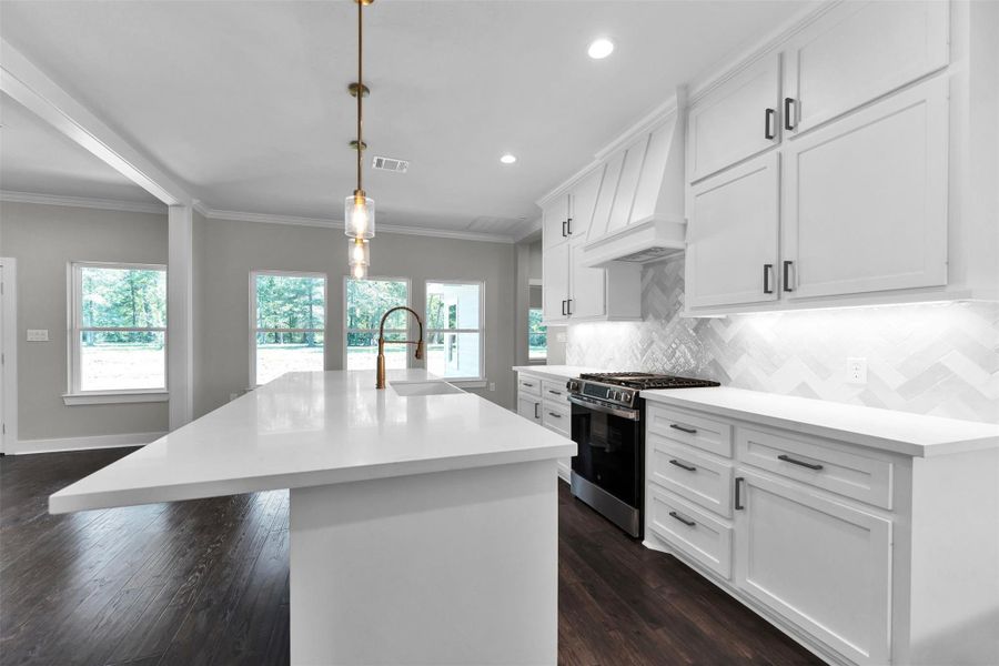 Furnished interior view inside a new home in , New Waverly (Image 9).