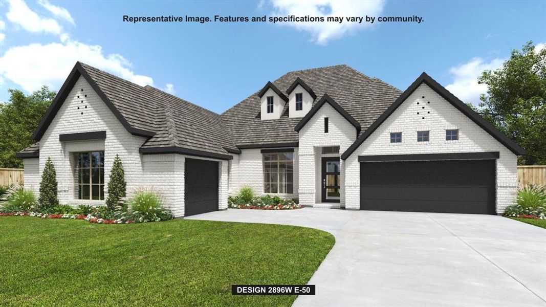 Front exterior of a new home in Bridgewater, Midlothian, TX, highlighting curb appeal (Image 1). Front exterior of a new home in Bridgewater, Midlothian, TX, highlighting curb appeal (Image 1).