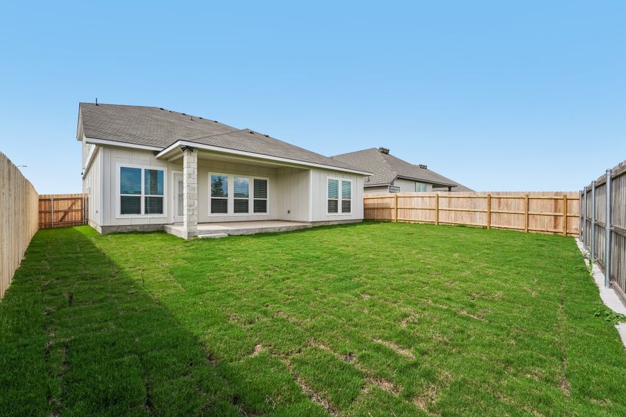 Exterior details and patio area of a home in Hartrick Ranch, Temple (Image 2).