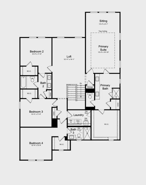 2D floor plan layout for the Sumner by Taylor Morrison in Reserve at Hickory Walk, Kennesaw, GA (Image 5).