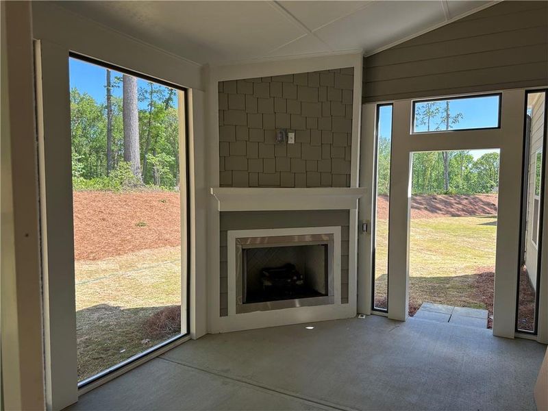 Exterior details and patio area of a home in Rosewood Lake Preserve, Hoschton (Image 25).
