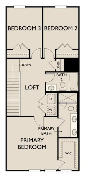 2D floor plan layout of this home in Laurelwood, Douglasville, GA (Image 4).