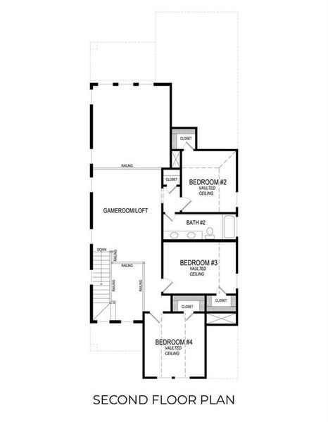 2D floor plan layout of this home in The Villages of Hurricane Creek, Anna, TX (Image 6).