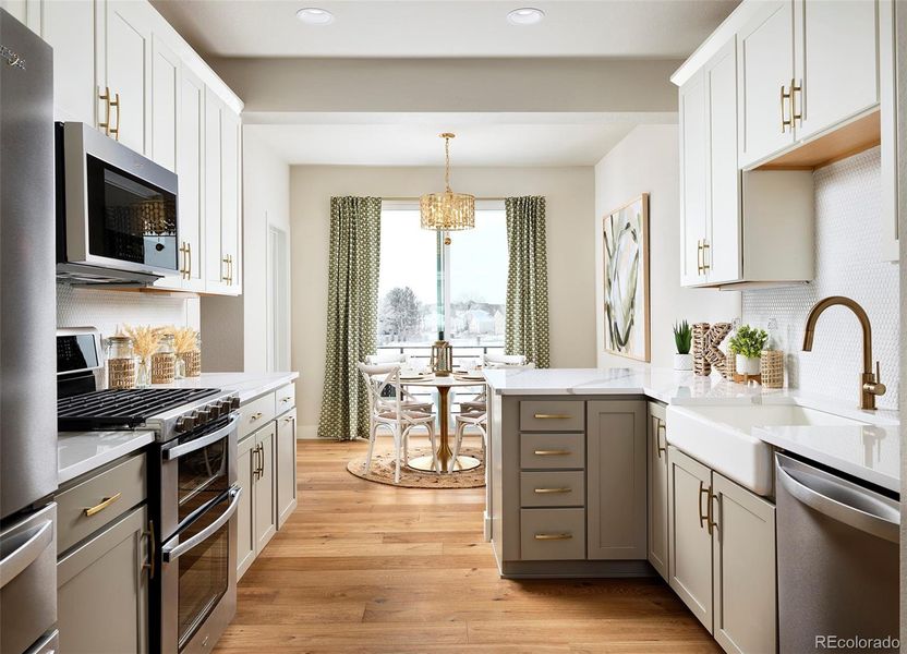 Open main level with natural light Open main level with natural light