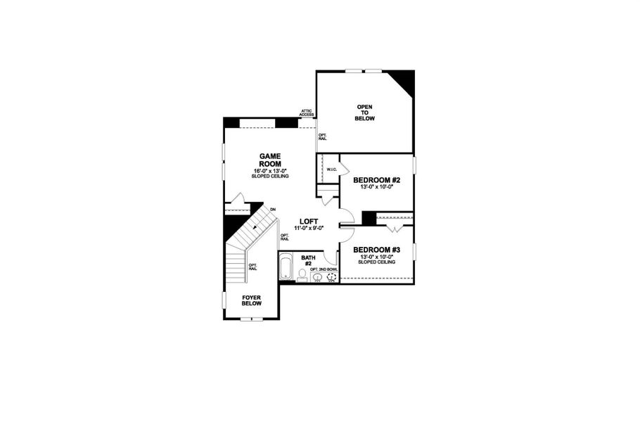 2D floor plan layout of this home in Heritage, Dripping Springs, TX (Image 14).