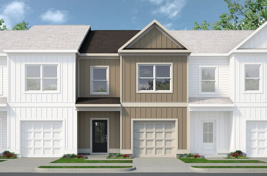 Front exterior of a new home in Ironhorse, Dickson, TN, highlighting curb appeal (Image 1).