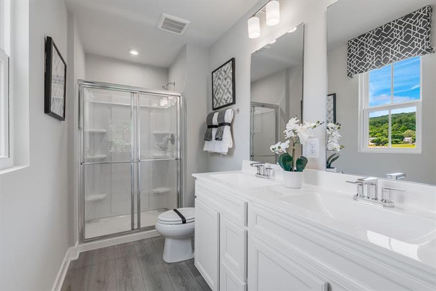 Representative furnished interior of a home built from the Overture by Ryan Homes in Moore Farm Townhomes, Indian Trail (Image 33).