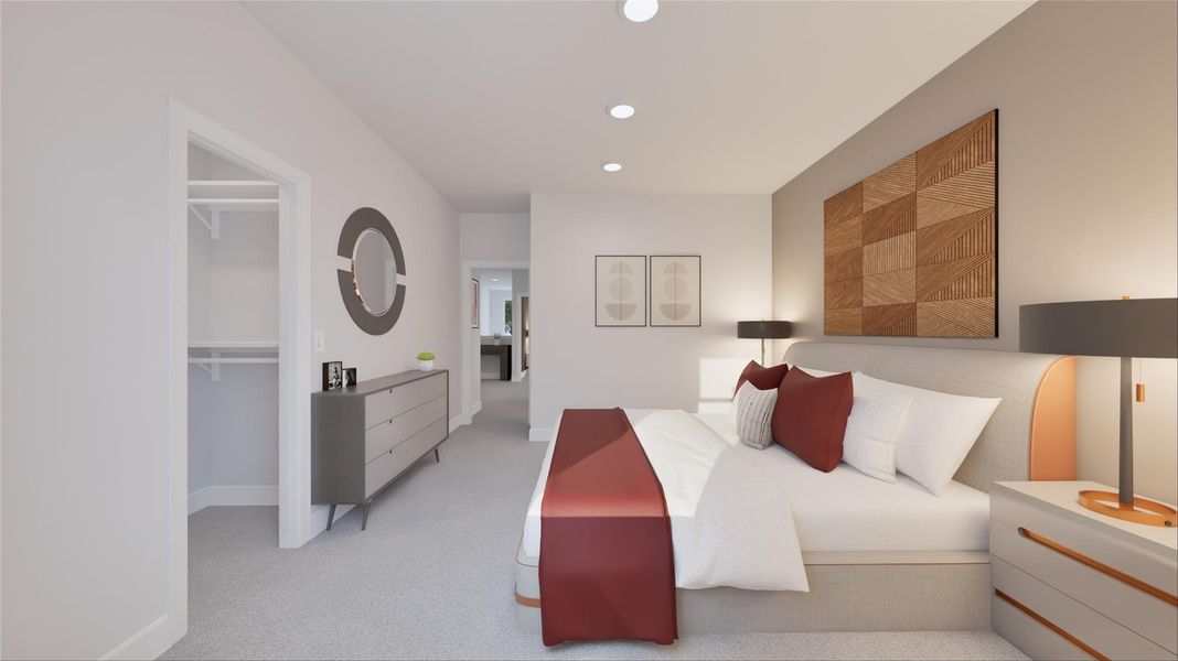 Furnished interior view inside a new home in The Highlands, Porter (Image 10).